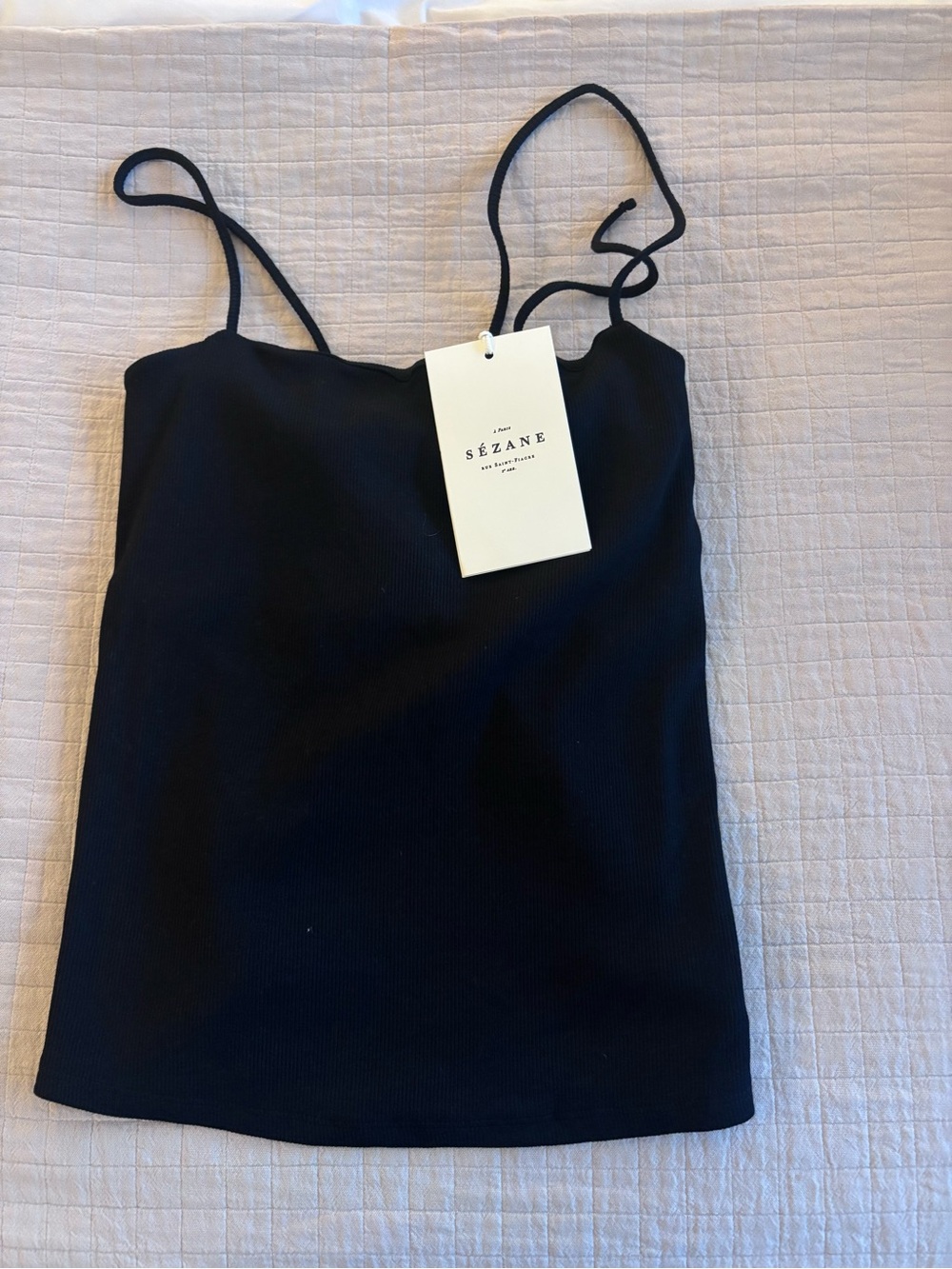 SOLD NWT Sézane Sansa Top in Black Size M - Picture 5 of 8
